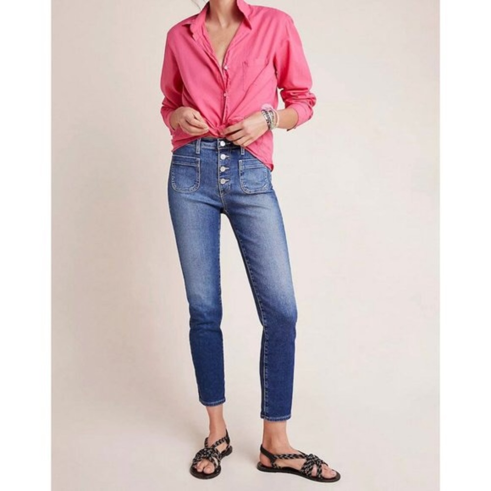 AG Vintage Stevie Ankle Button Up Jeans size 30